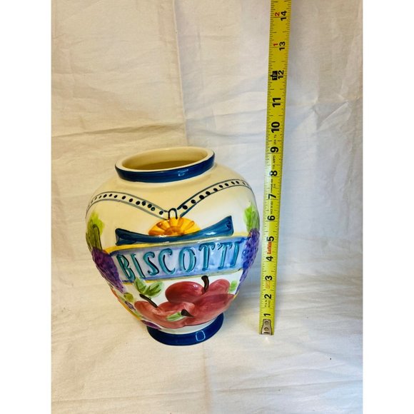 Biscotti Kitchen Vintage Large Biscotti Cookie Jar Poshmark
